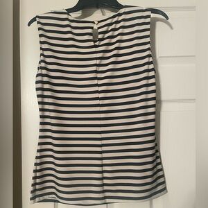 Calvin Klein Black and White Striped Blouse